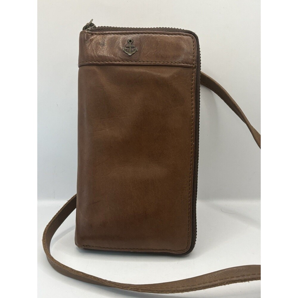 Harbour 2nd Genuine Leather Crossbody Bag Wallet Cognac Brown